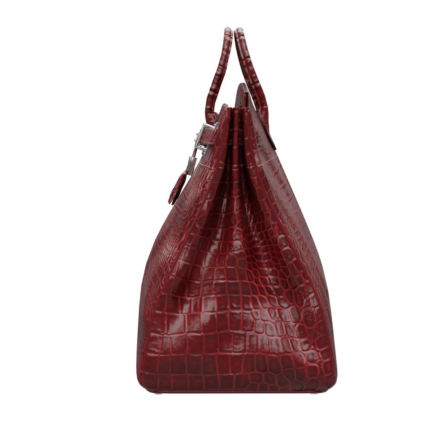 Birkin 55 HAC Croc Bag Low-poly 3D model_19