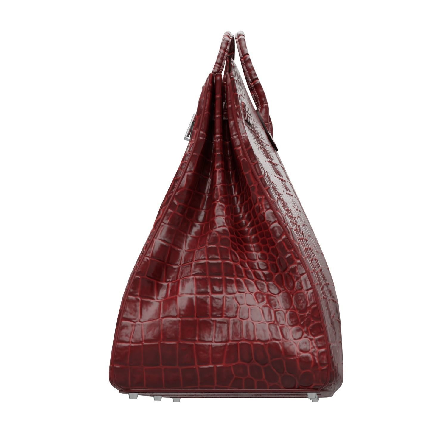 Birkin 55 HAC Croc Bag Low-poly 3D model_4