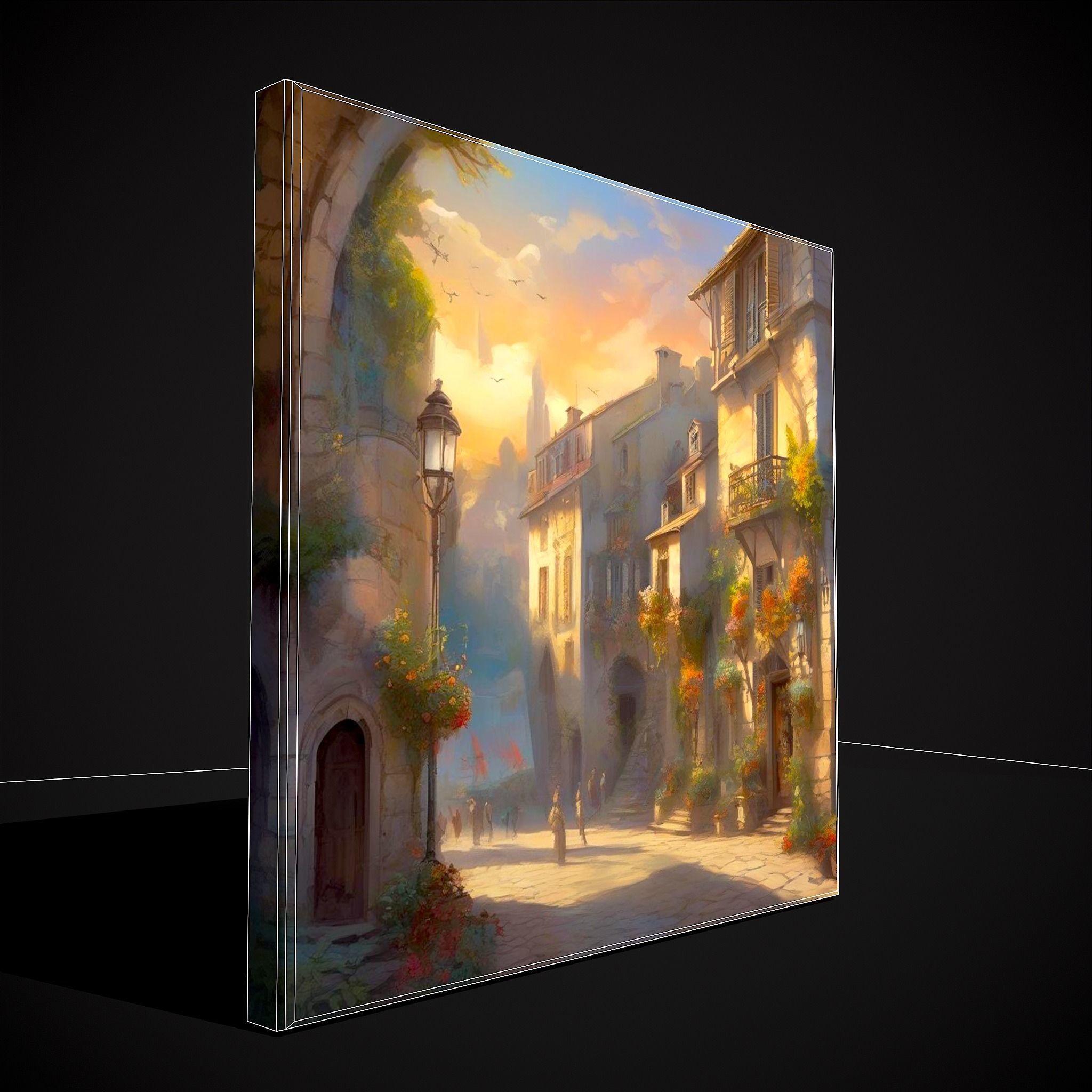 French Renaissance Painting One Low-poly 3D model_6