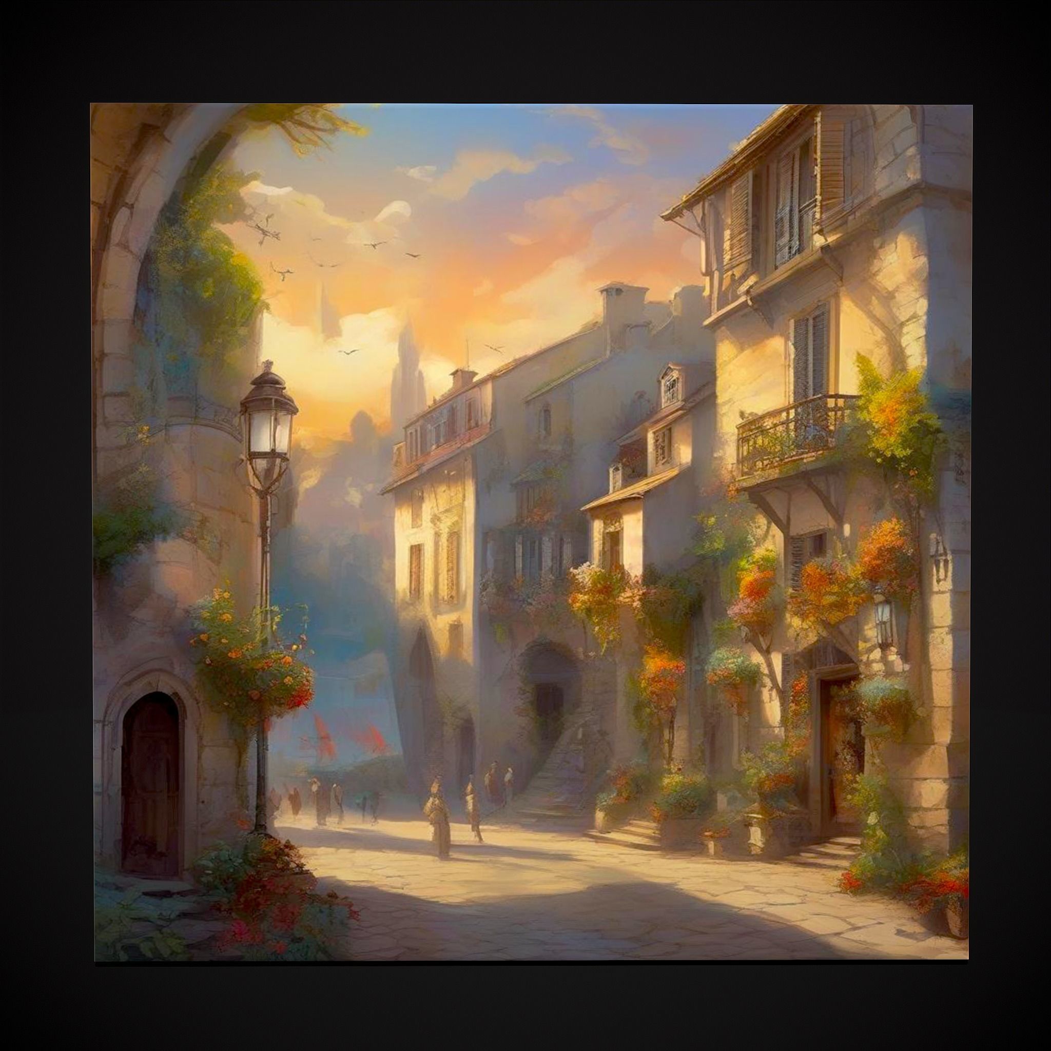 French Renaissance Painting One Low-poly 3D model_3