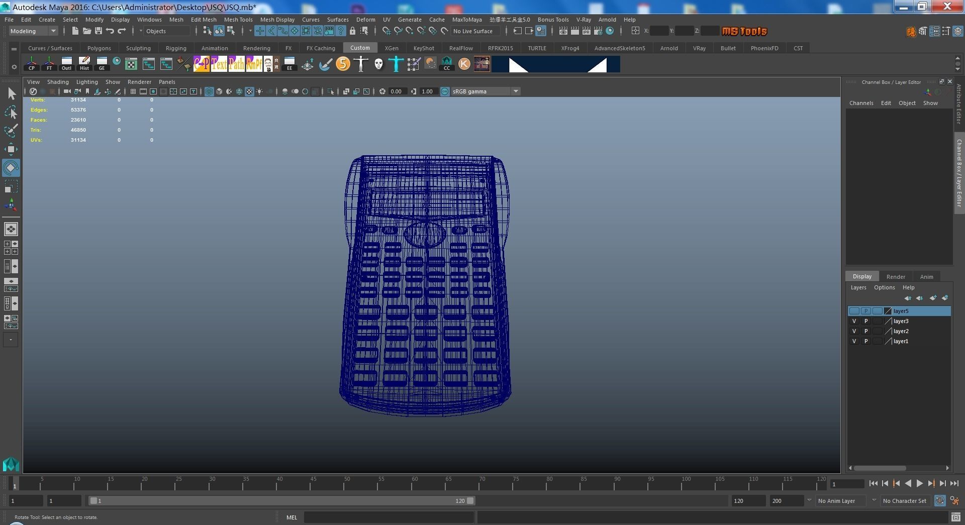 Casio Scientific Calculator 3D model Low-poly 3D model_7
