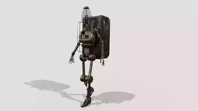 Steampunk Vendor Robot Low-poly 3D model