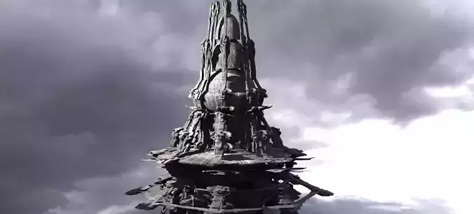 Dark Skeleton Spine Tower