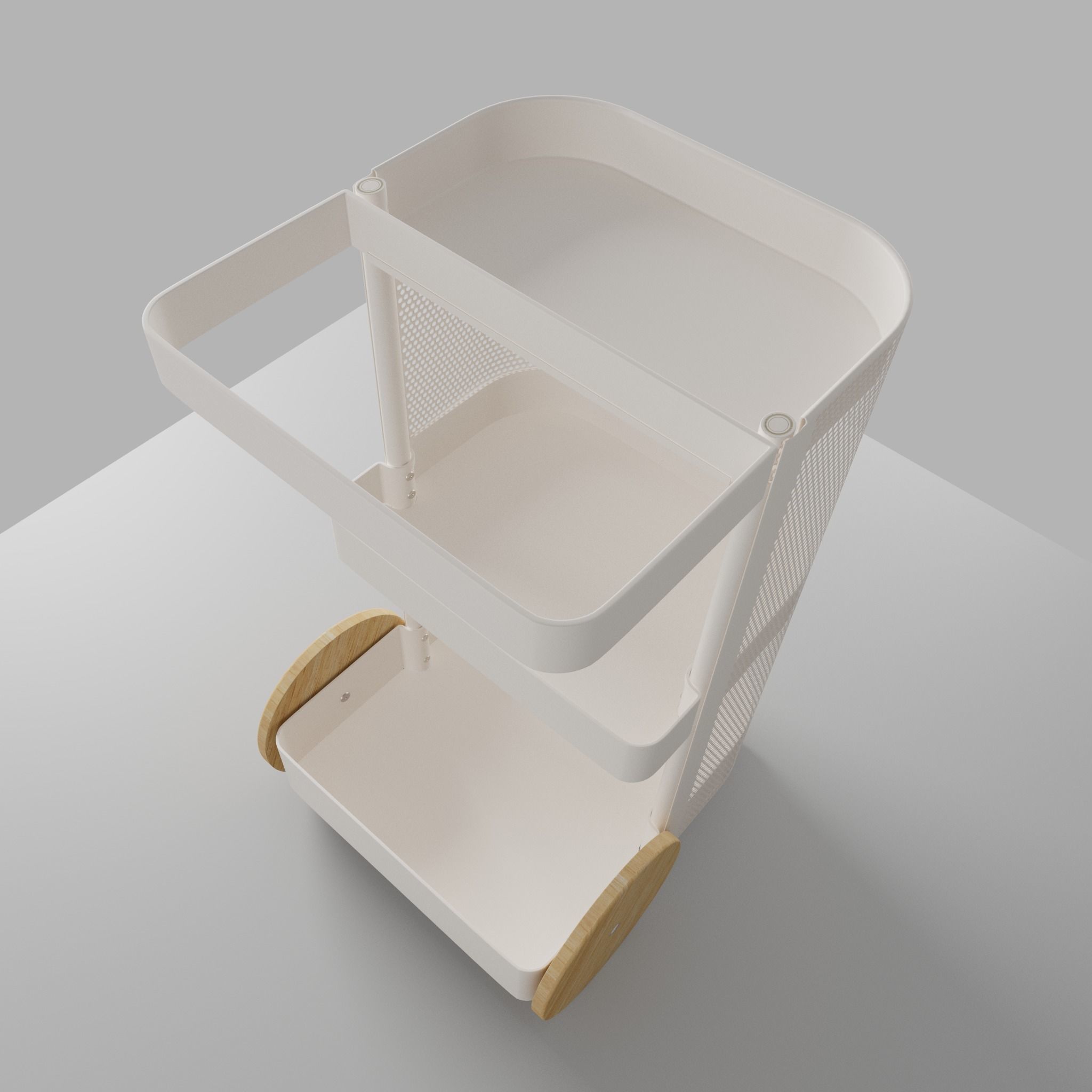 DAJLIEN Trolley white IKEA 3D Model 3D model_2