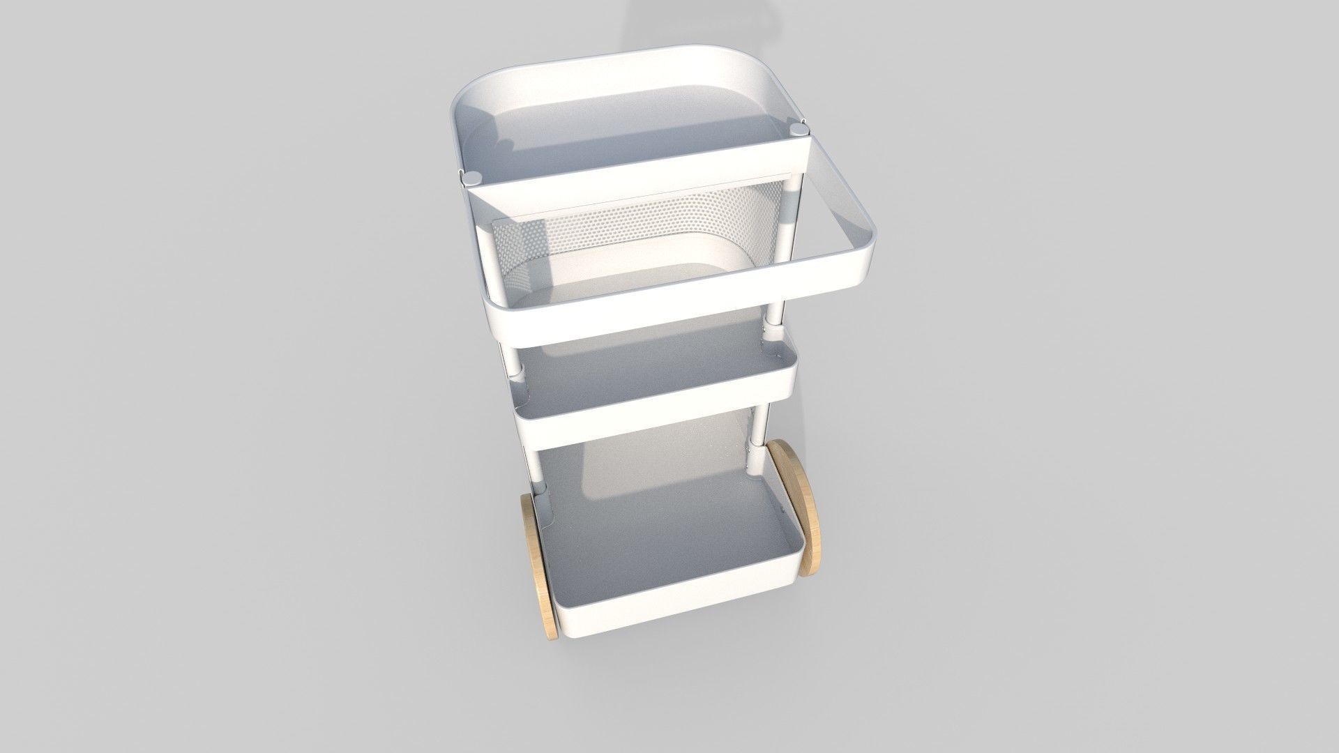 DAJLIEN Trolley white IKEA 3D Model 3D model_14