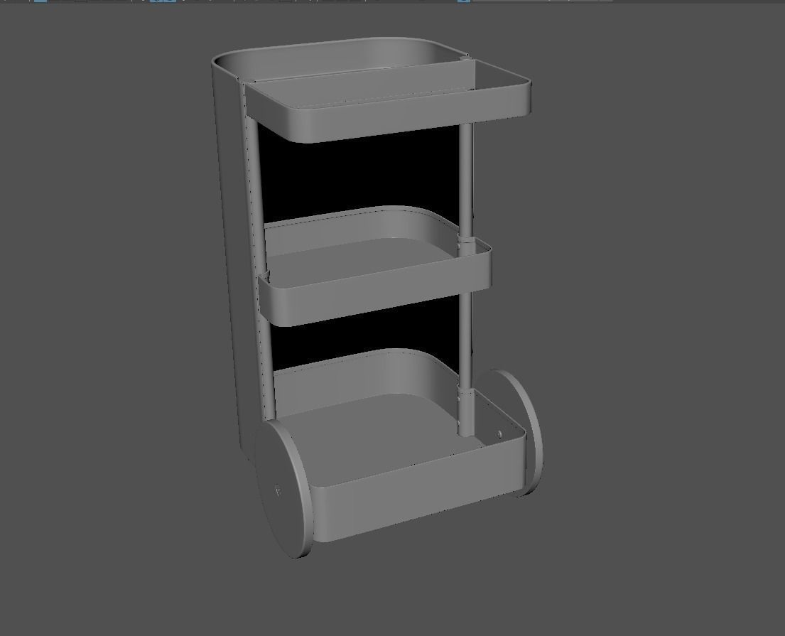 DAJLIEN Trolley white IKEA 3D Model 3D model_22