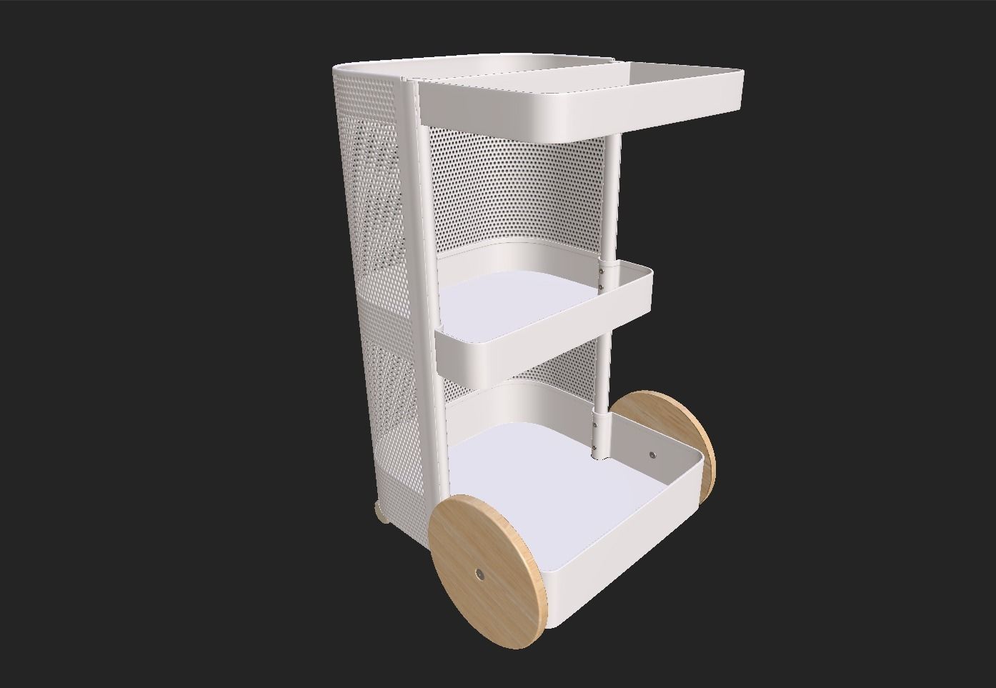 DAJLIEN Trolley white IKEA 3D Model 3D model_28