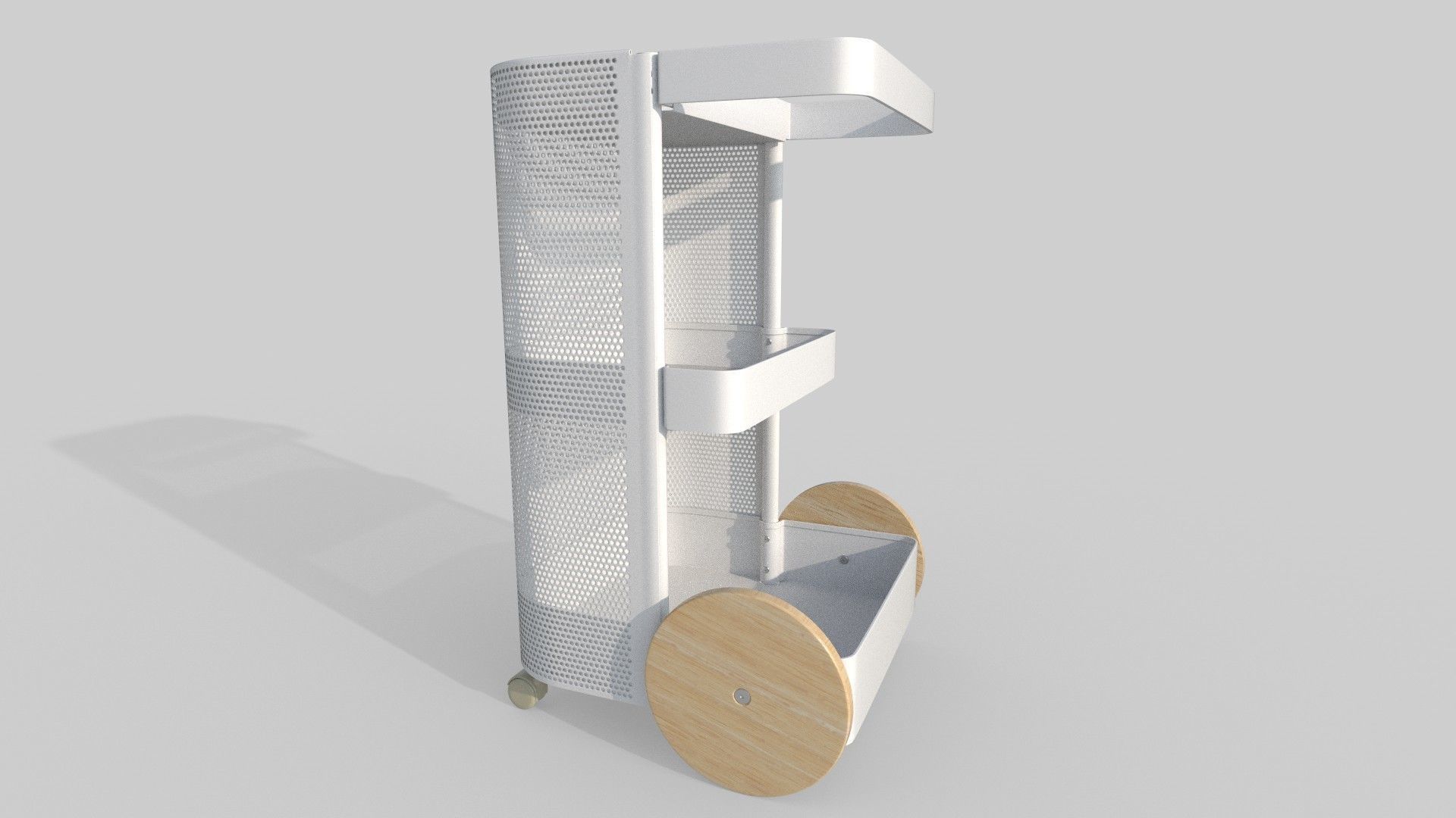 DAJLIEN Trolley white IKEA 3D Model 3D model_4