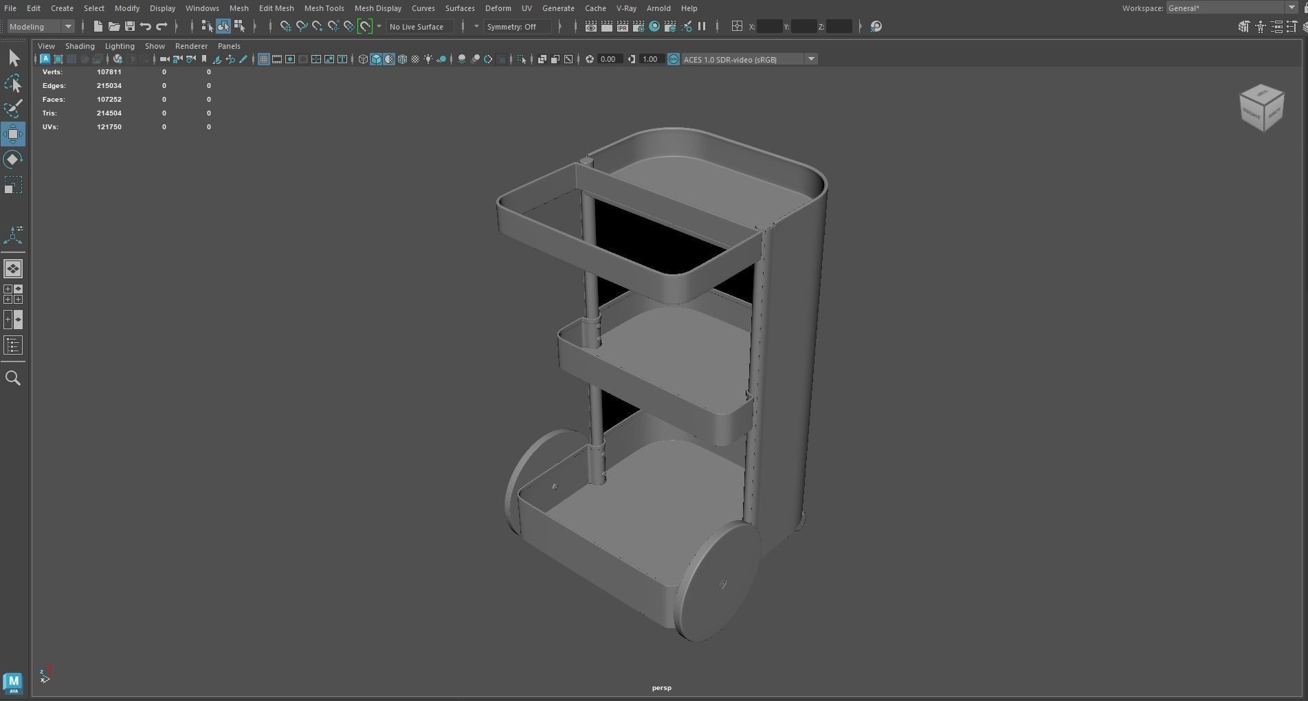 DAJLIEN Trolley white IKEA 3D Model 3D model_20