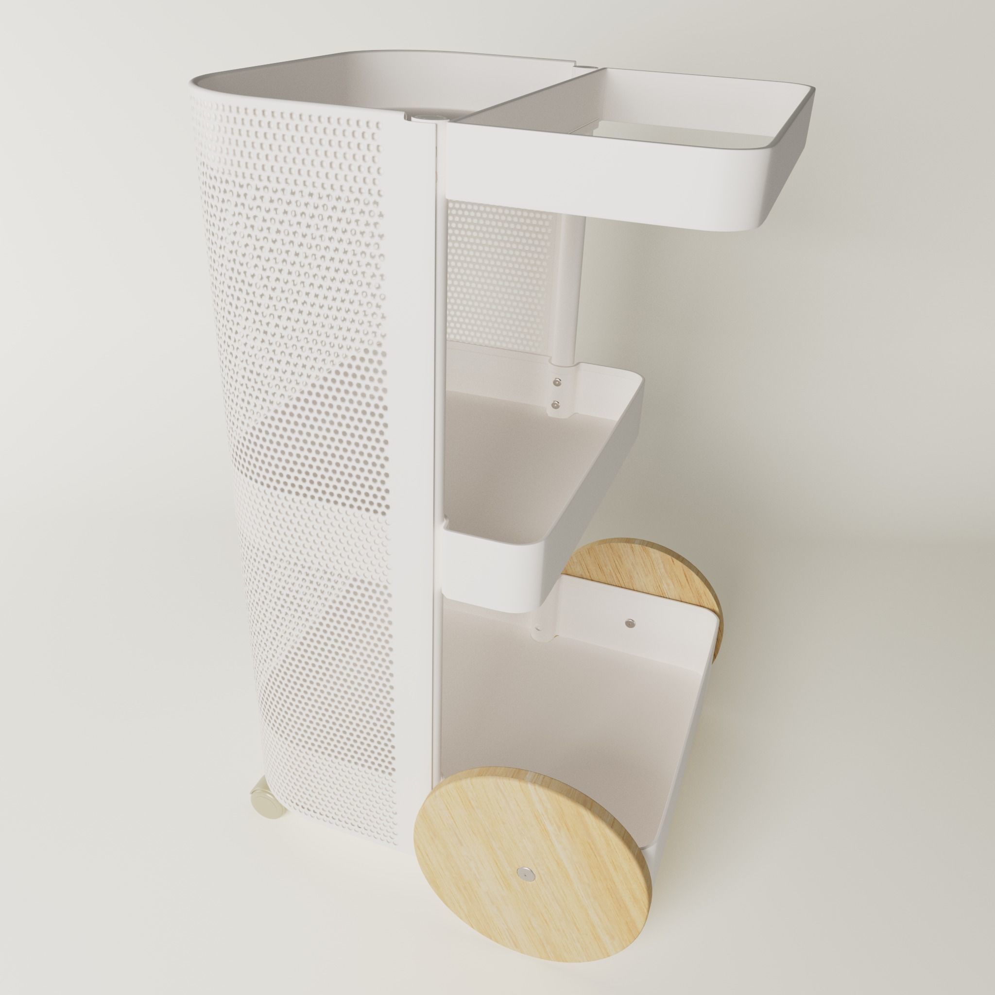 DAJLIEN Trolley white IKEA 3D Model 3D model_1