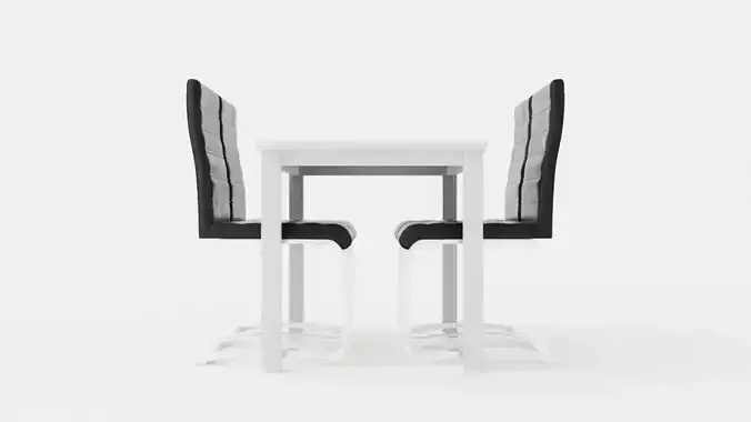 Michigan Food Group With 4 Cibus Chair White Black