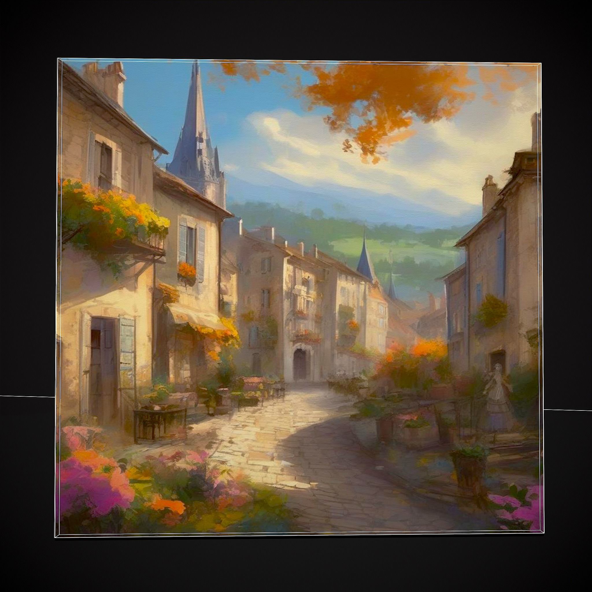 French Renaissance Painting Four Low-poly 3D model_4