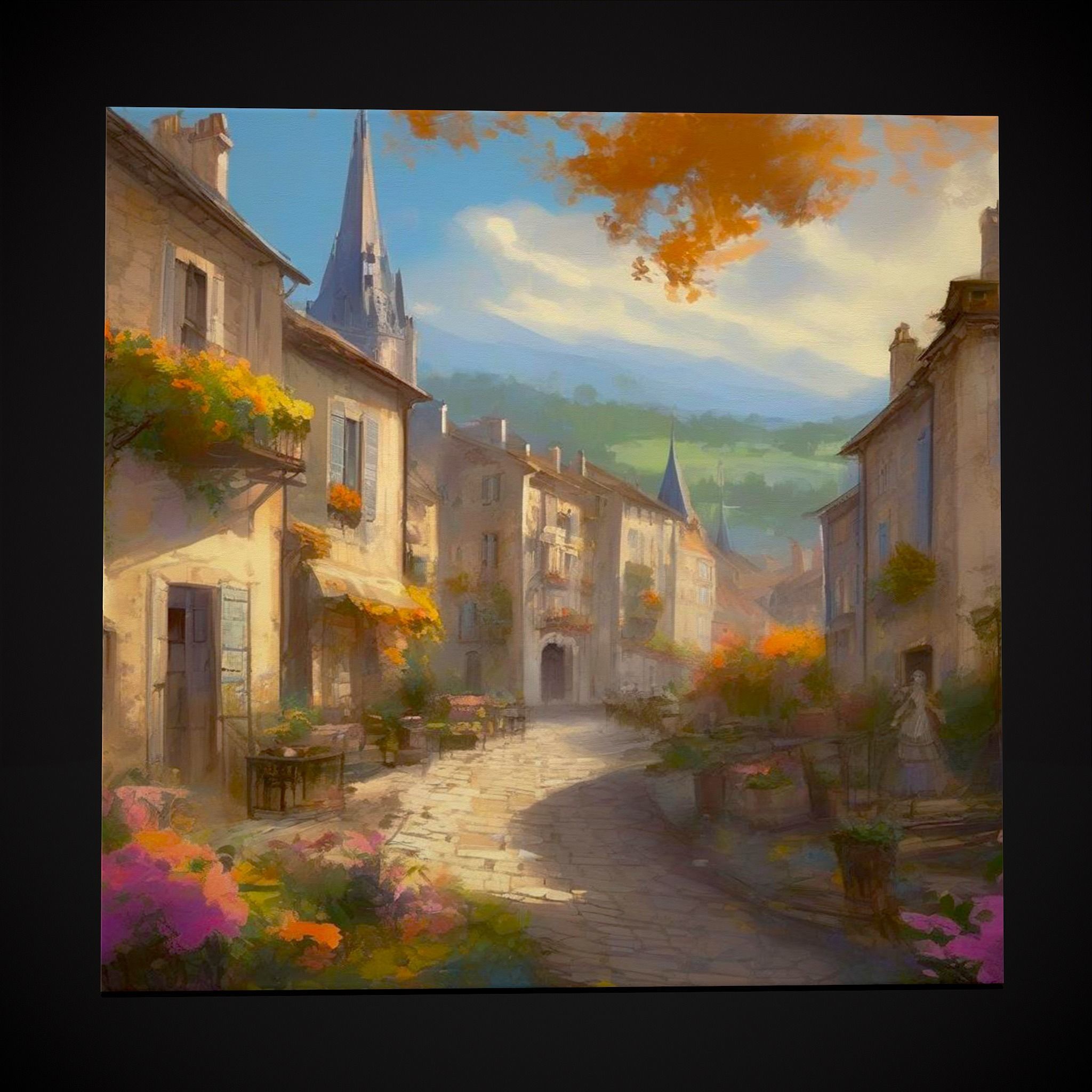 French Renaissance Painting Four Low-poly 3D model_3