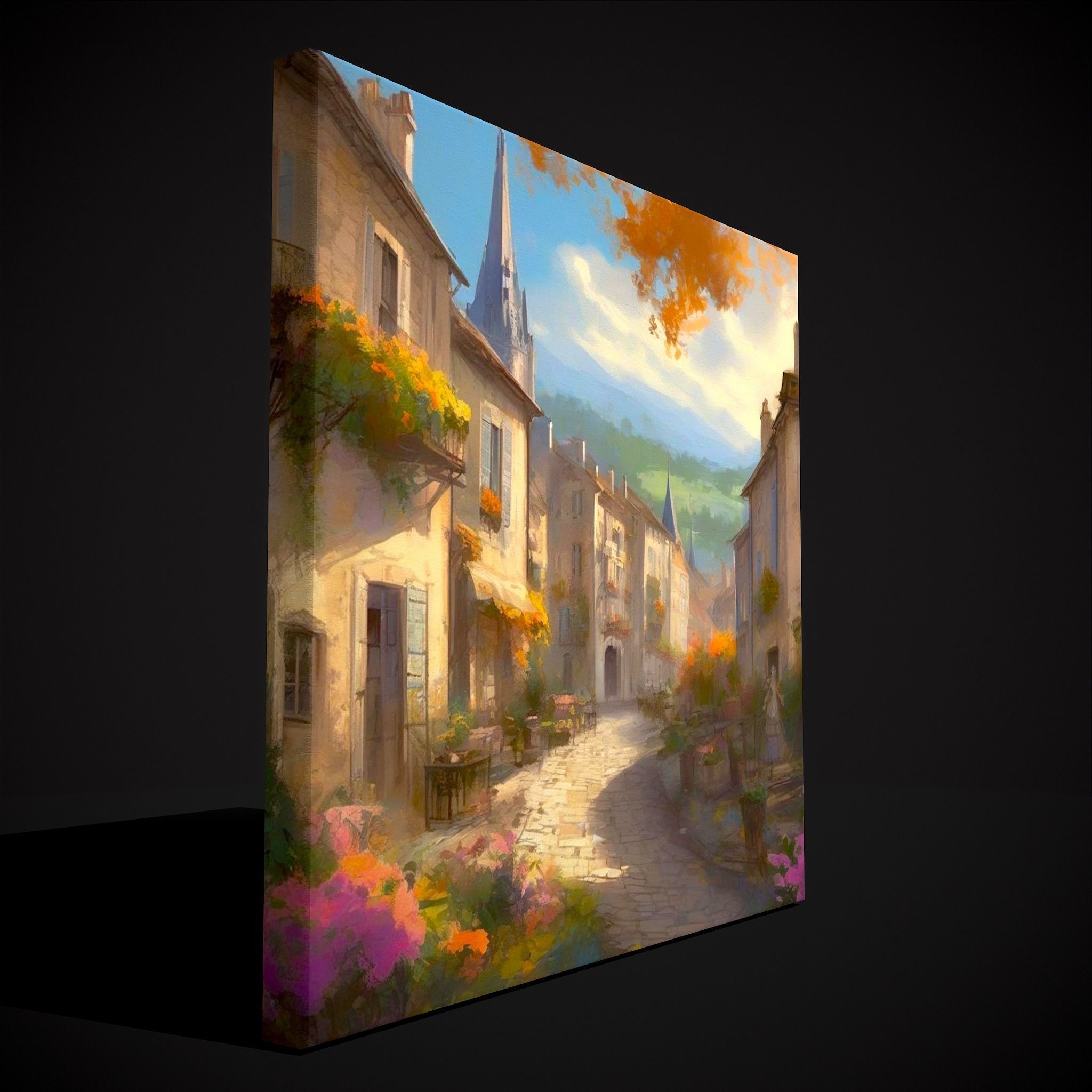 French Renaissance Painting Four Low-poly 3D model_5