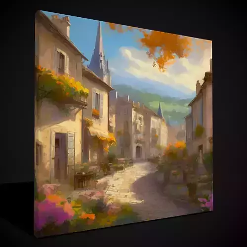 French Renaissance Painting Four Low-poly 3D model