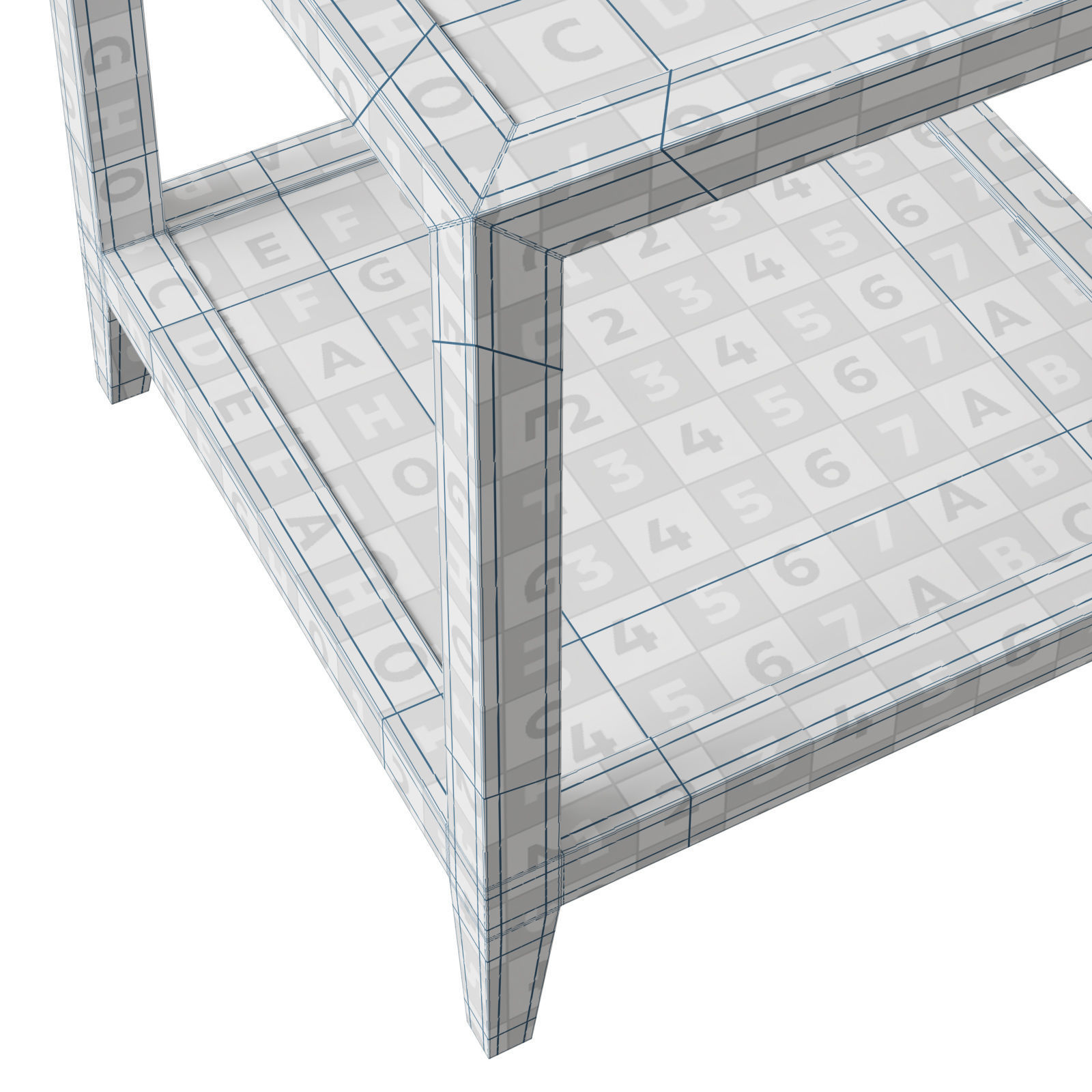 Restoration Hardware French Contemporary square side tables 3D model_10