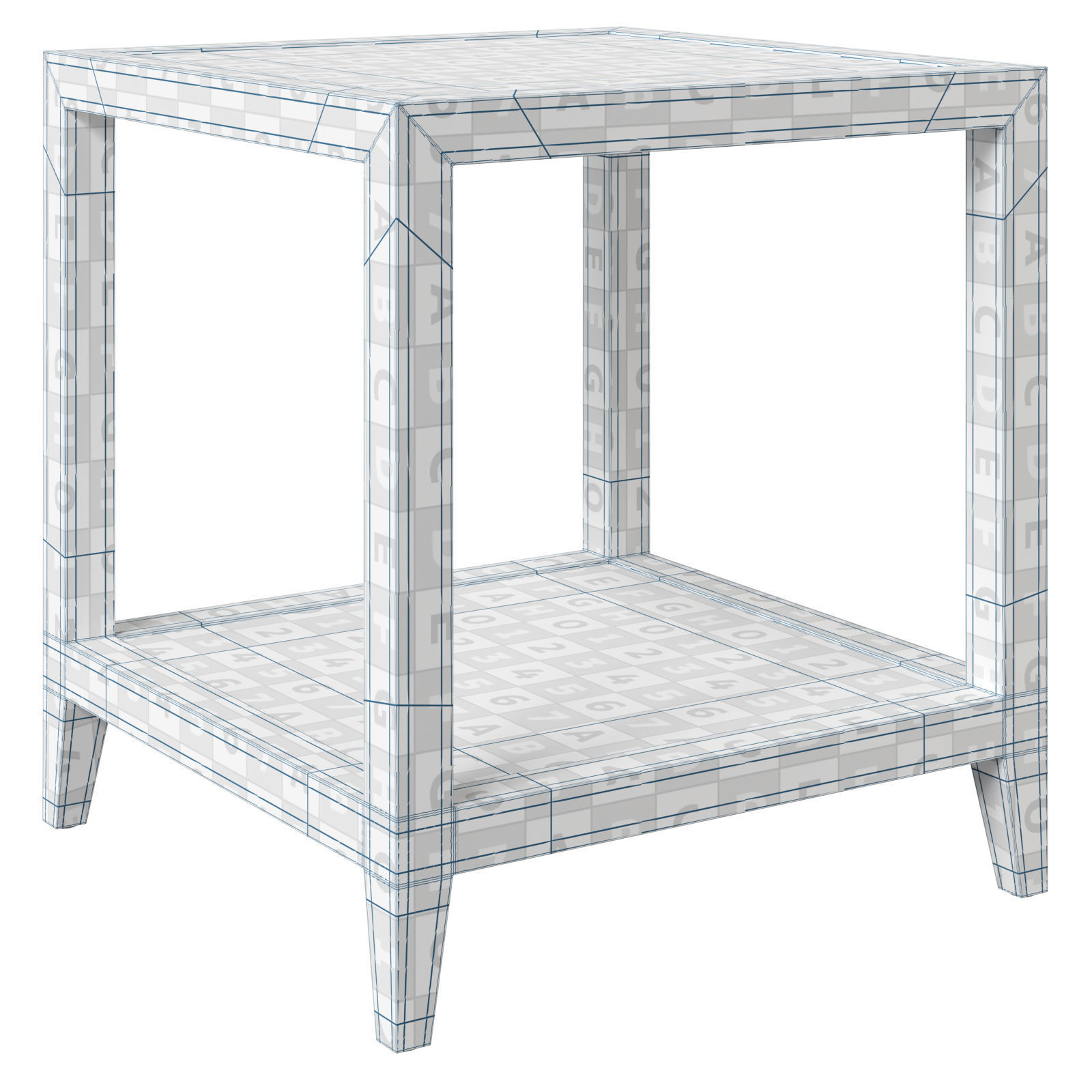 Restoration Hardware French Contemporary square side tables 3D model_9