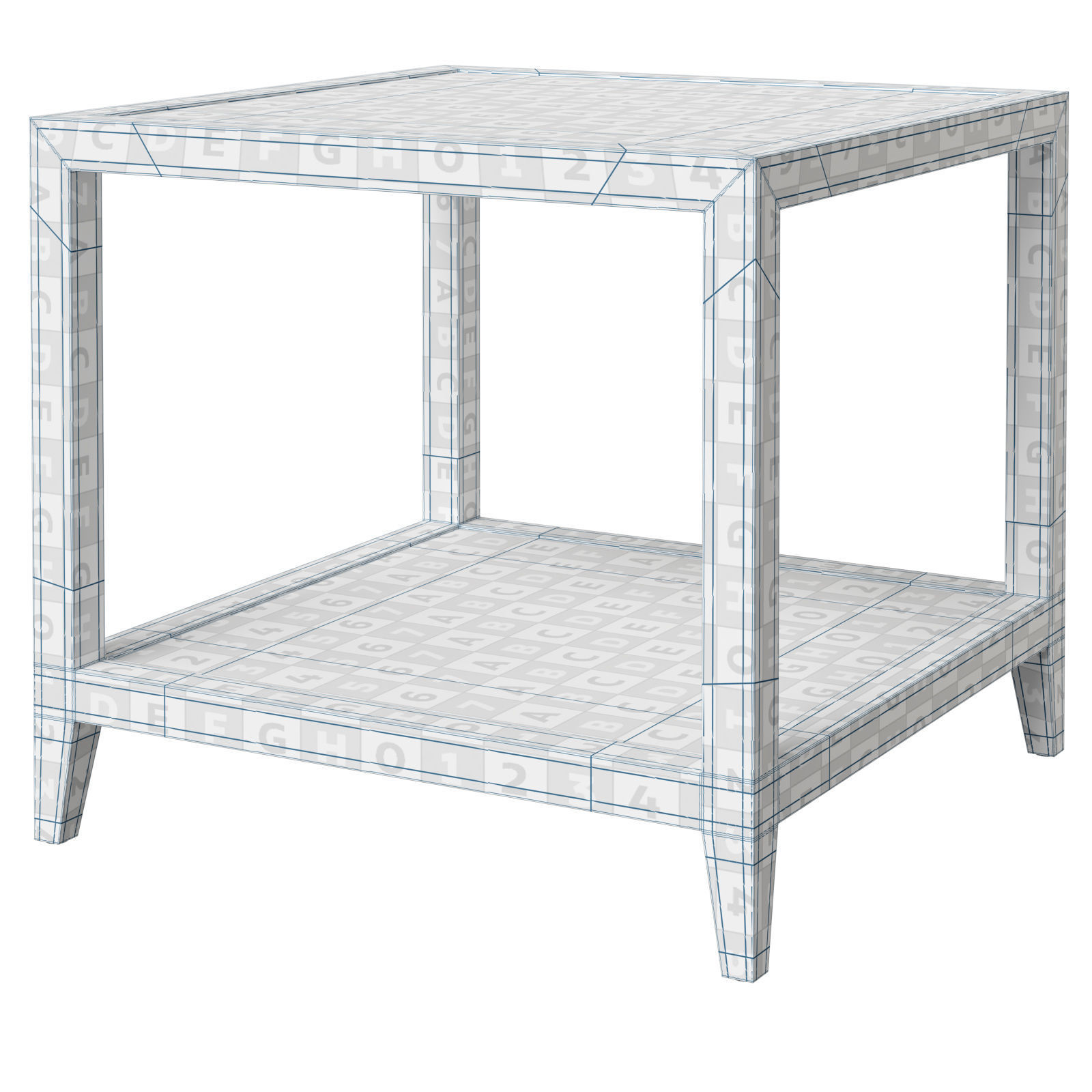 Restoration Hardware French Contemporary square side tables 3D model_8