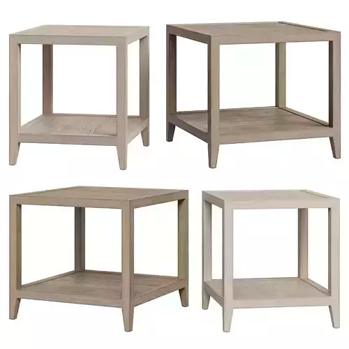 Restoration Hardware French Contemporary square side tables 3D model