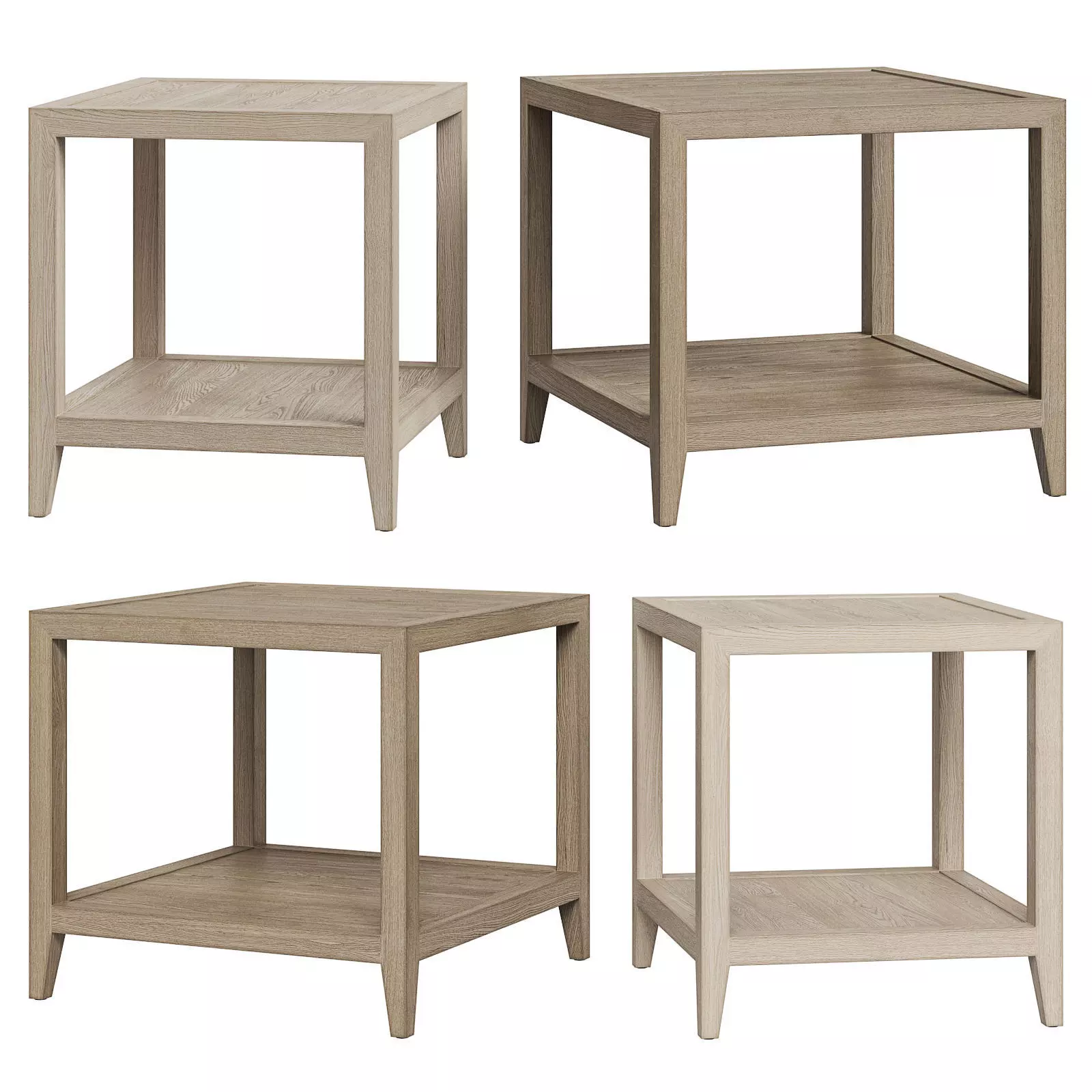 Restoration Hardware French Contemporary square side tables 3D model_0