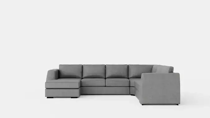 Optus Corner Sofa With Divan Reversible Light Gray