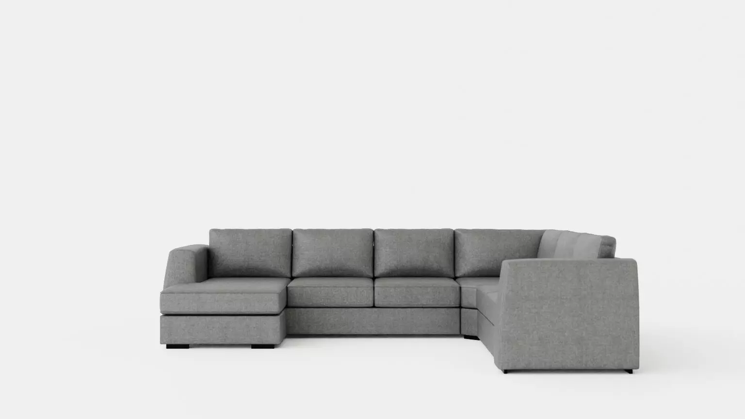 Optus Corner Sofa With Divan Reversible Light Gray Low-poly 3D model_0