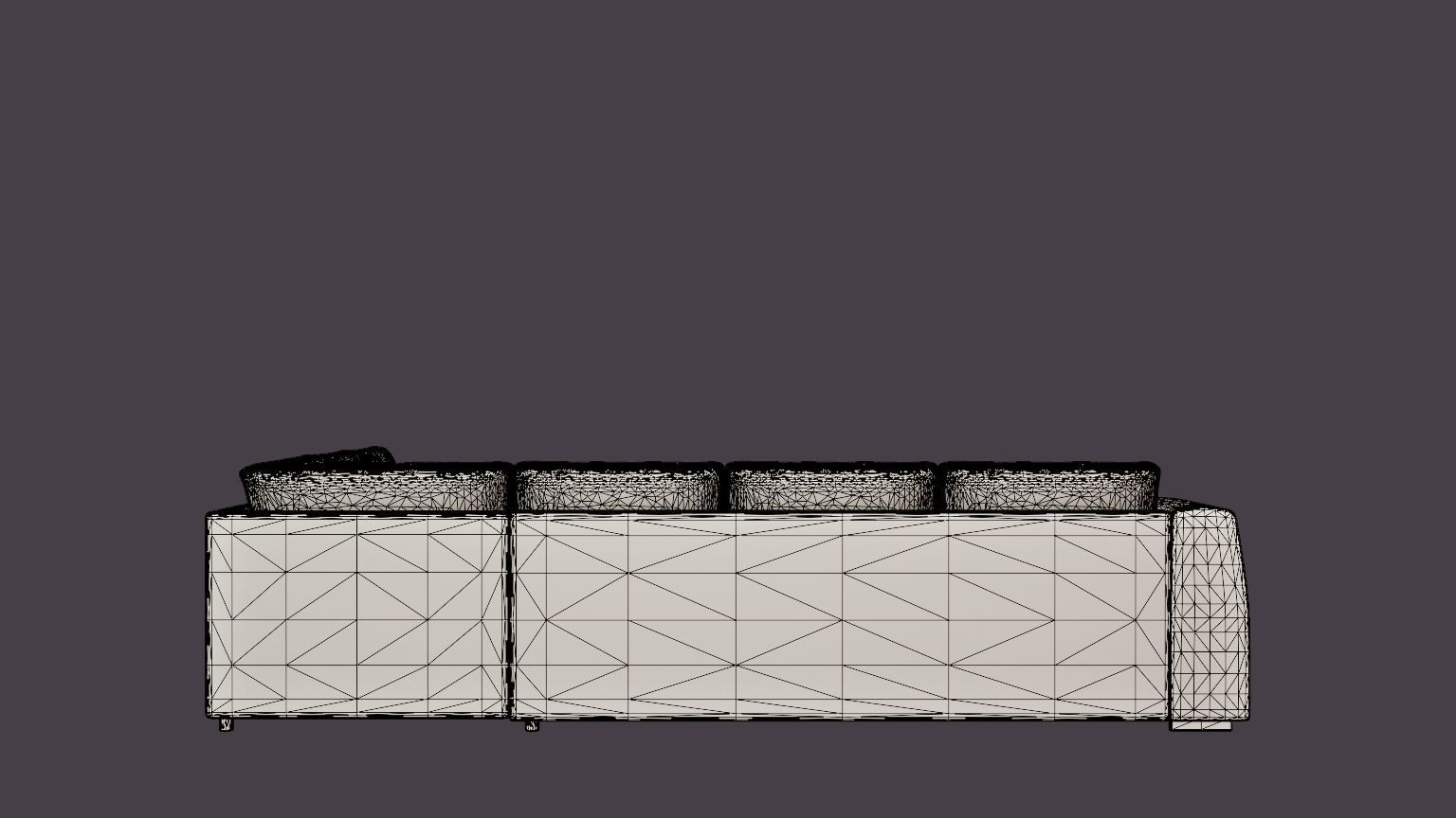 Optus Corner Sofa With Divan Reversible Light Gray Low-poly 3D model_5