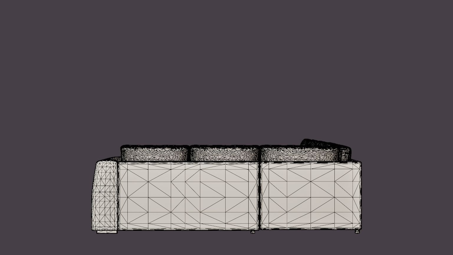 Optus Corner Sofa With Divan Reversible Light Gray Low-poly 3D model_7