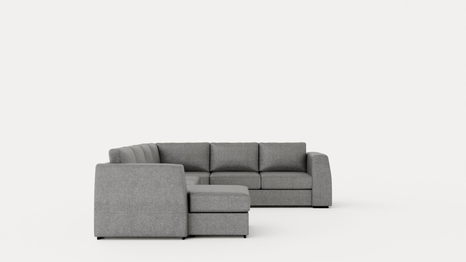 Optus Corner Sofa With Divan Reversible Light Gray Low-poly 3D model_2