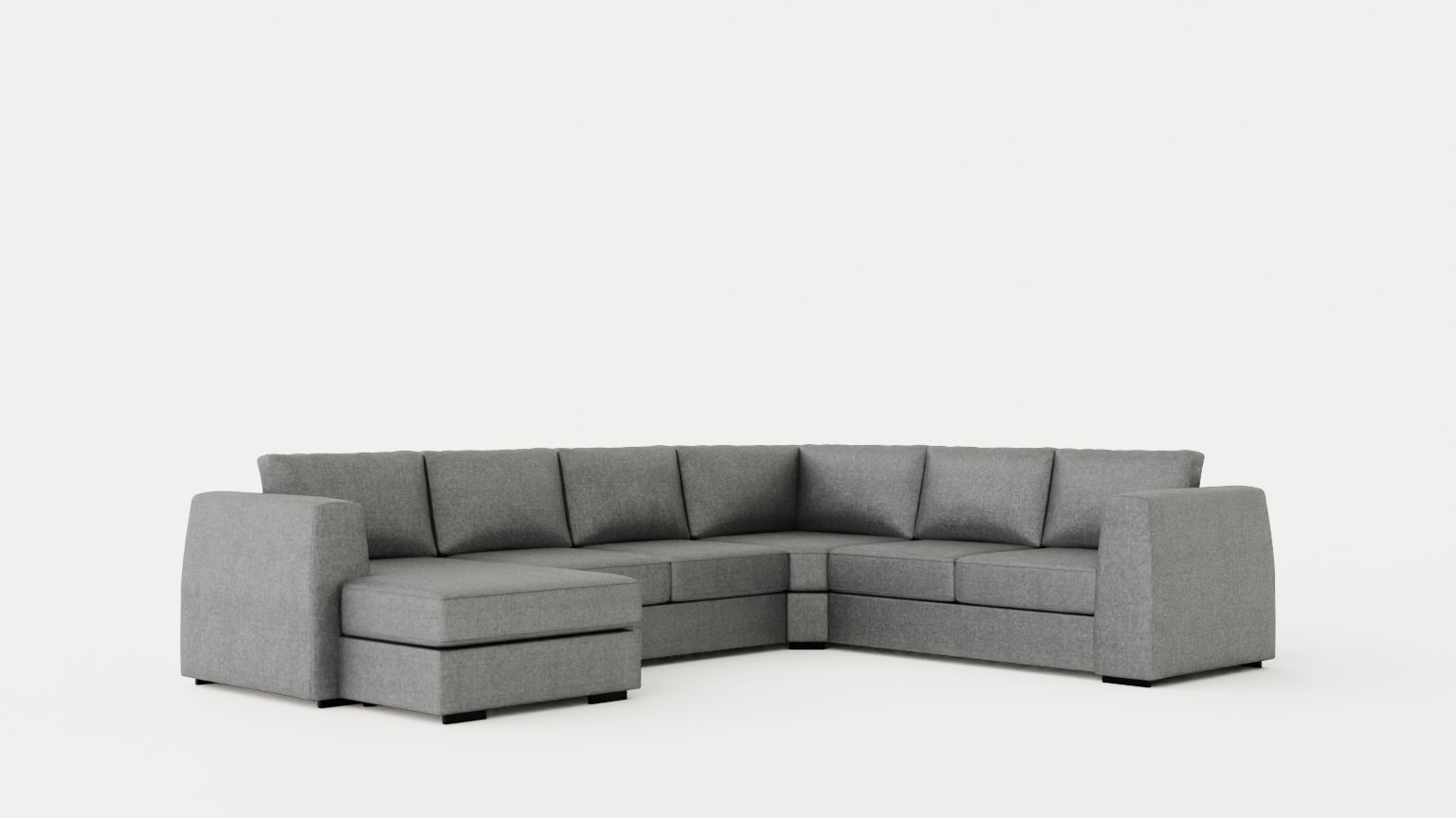 Optus Corner Sofa With Divan Reversible Light Gray Low-poly 3D model_1