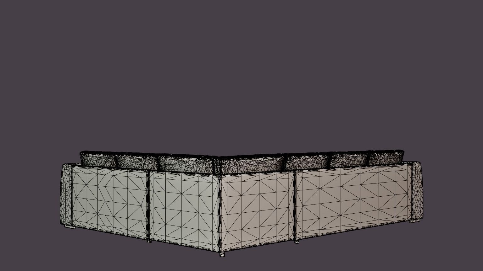 Optus Corner Sofa With Divan Reversible Light Gray Low-poly 3D model_6