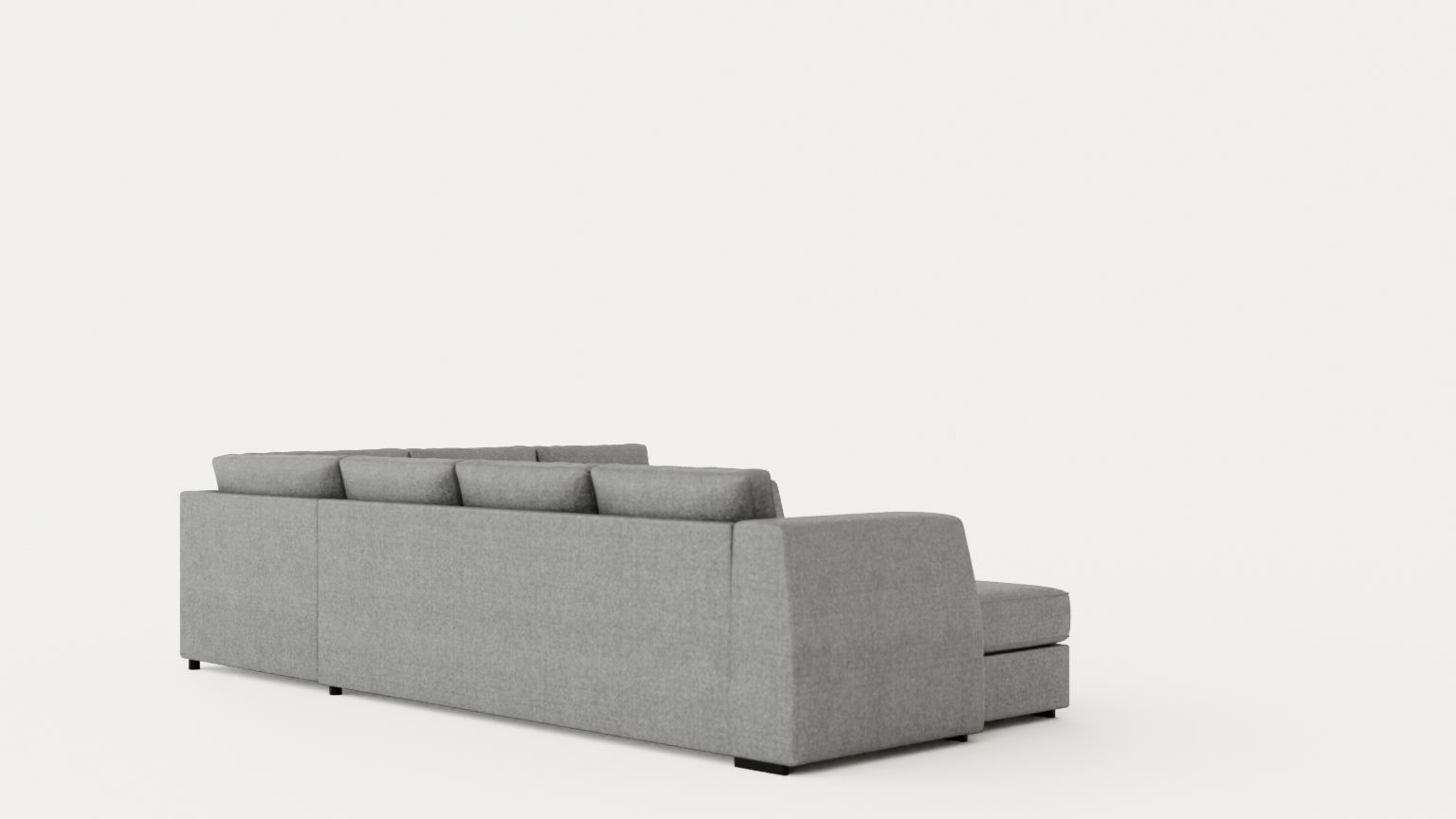Optus Corner Sofa With Divan Reversible Light Gray Low-poly 3D model_3