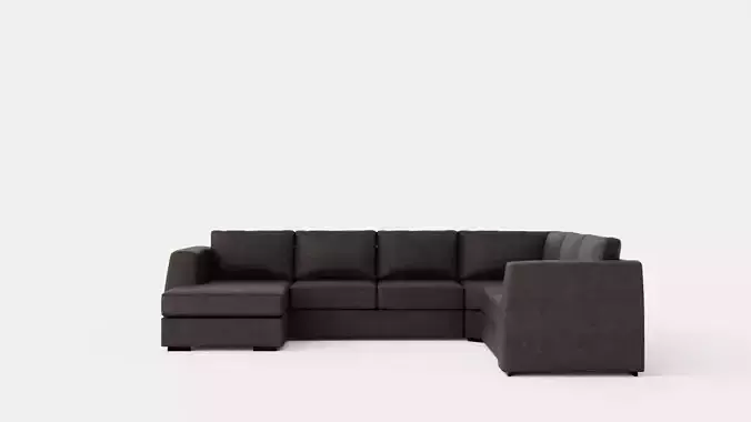 Optus Corner Sofa With Divan Reversible Dark Gray