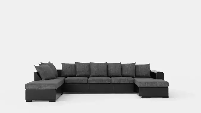 Ocean U Sofa Large With Divan Right Art Leather