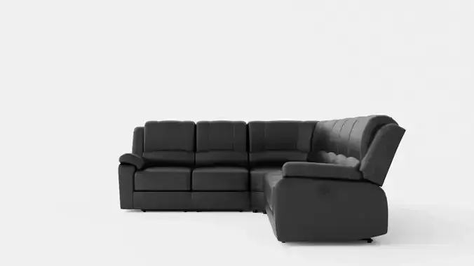 Norbo Recliner Corner Sofa Large Friend Art Limout Black
