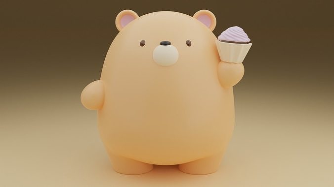cute bear 3D print model