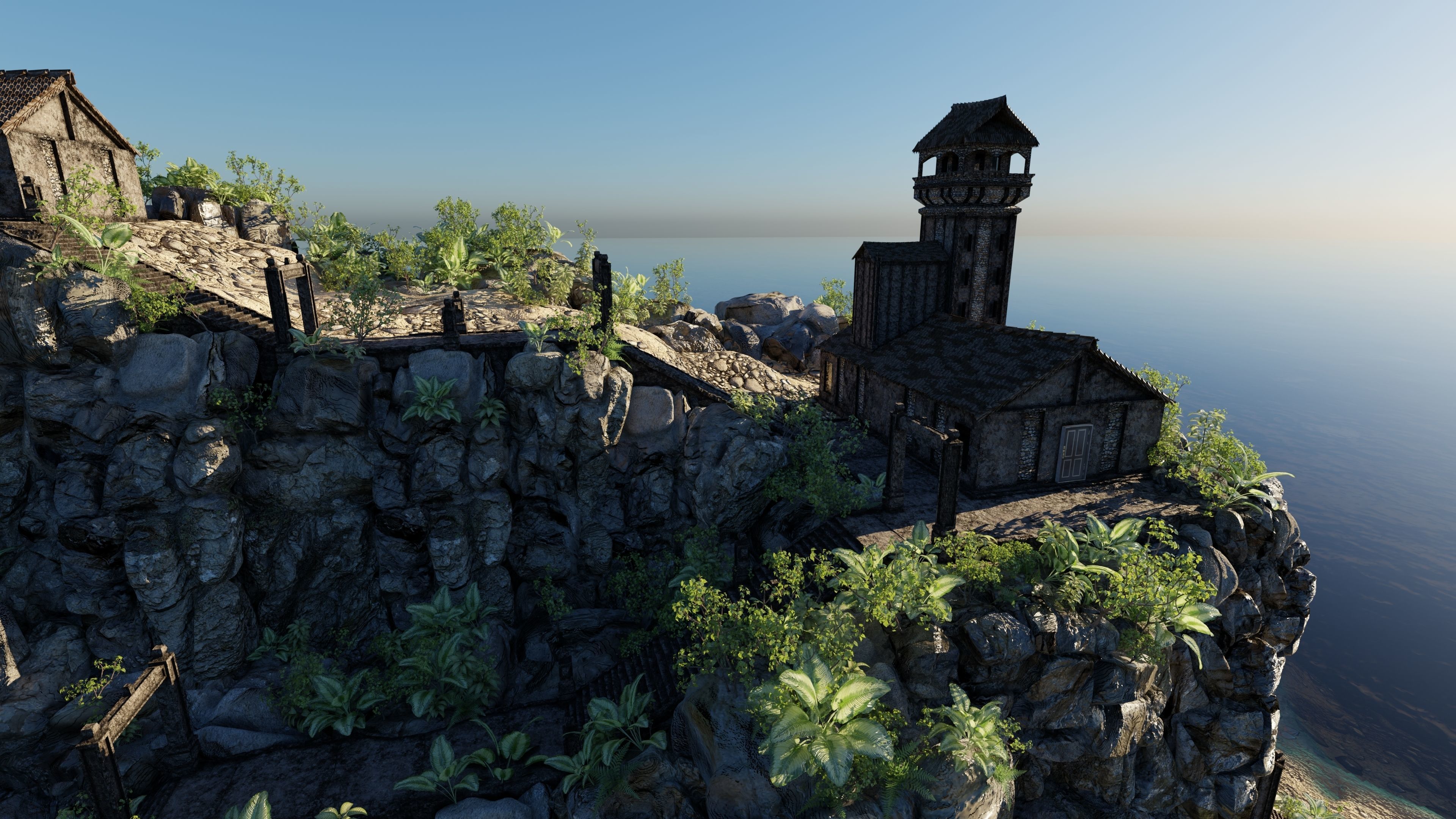 Island Watch Tower Scene 3D model_5
