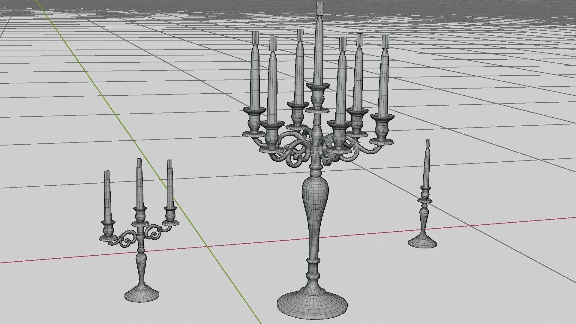 Table Candle Holder Low-poly 3D model Low-poly 3D model_5