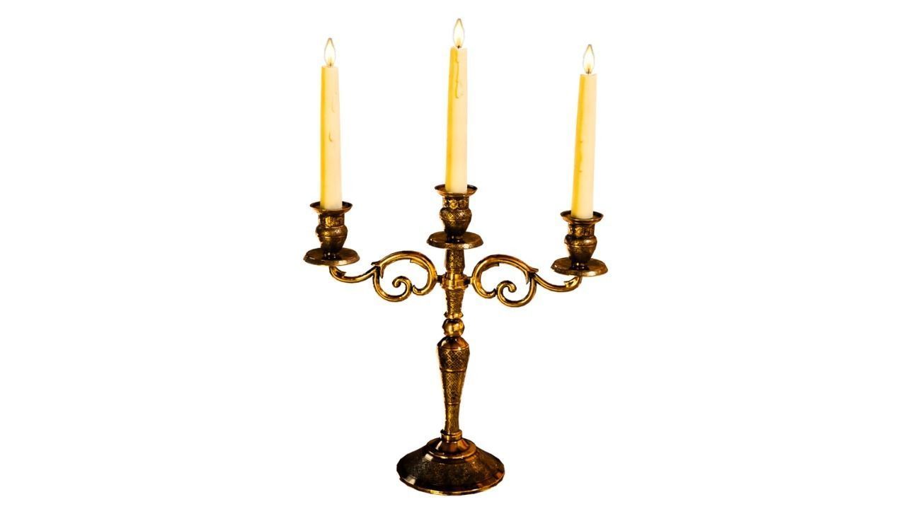 Table Candle Holder Low-poly 3D model Low-poly 3D model_4