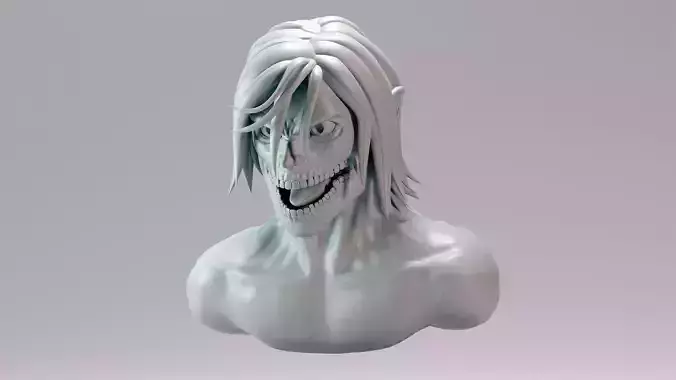 Eren Yeager Attack On Titan bust 3D model