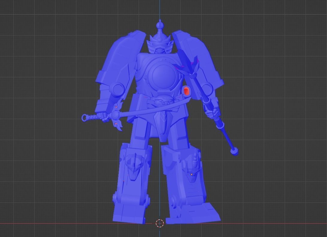 Thunder Megazord - Power Rangers Low-poly 3D model_17