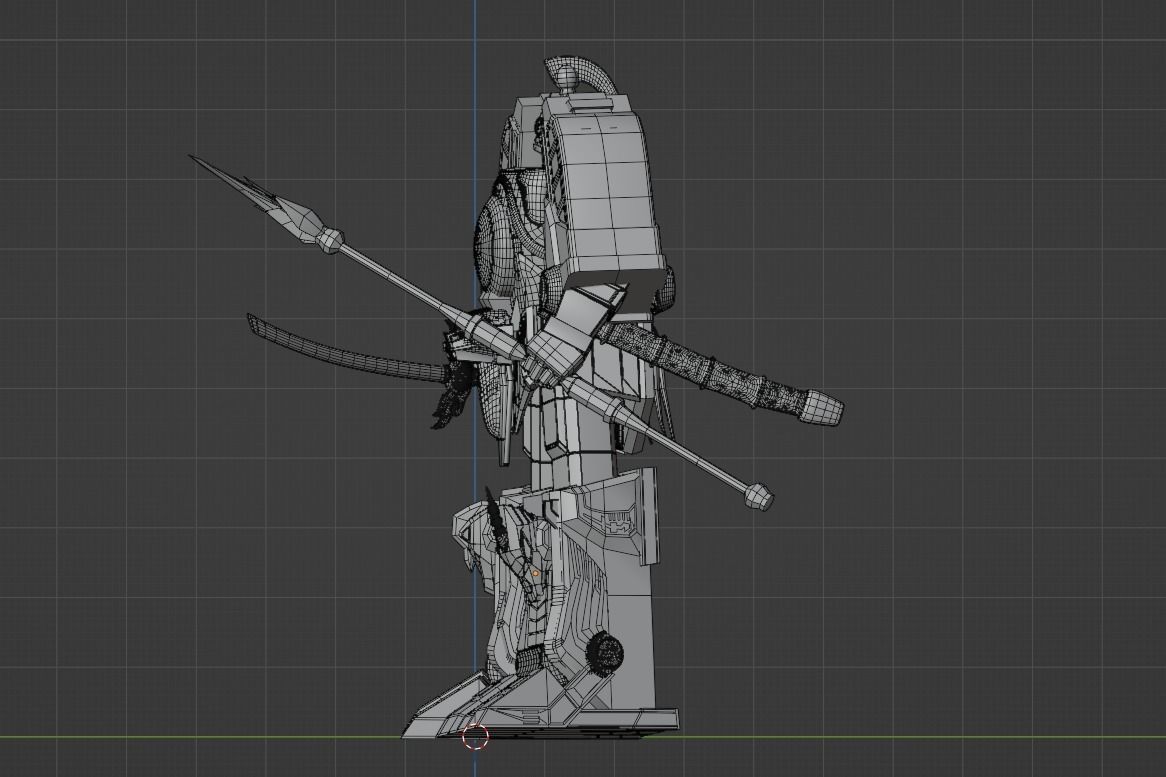 Thunder Megazord - Power Rangers Low-poly 3D model_12