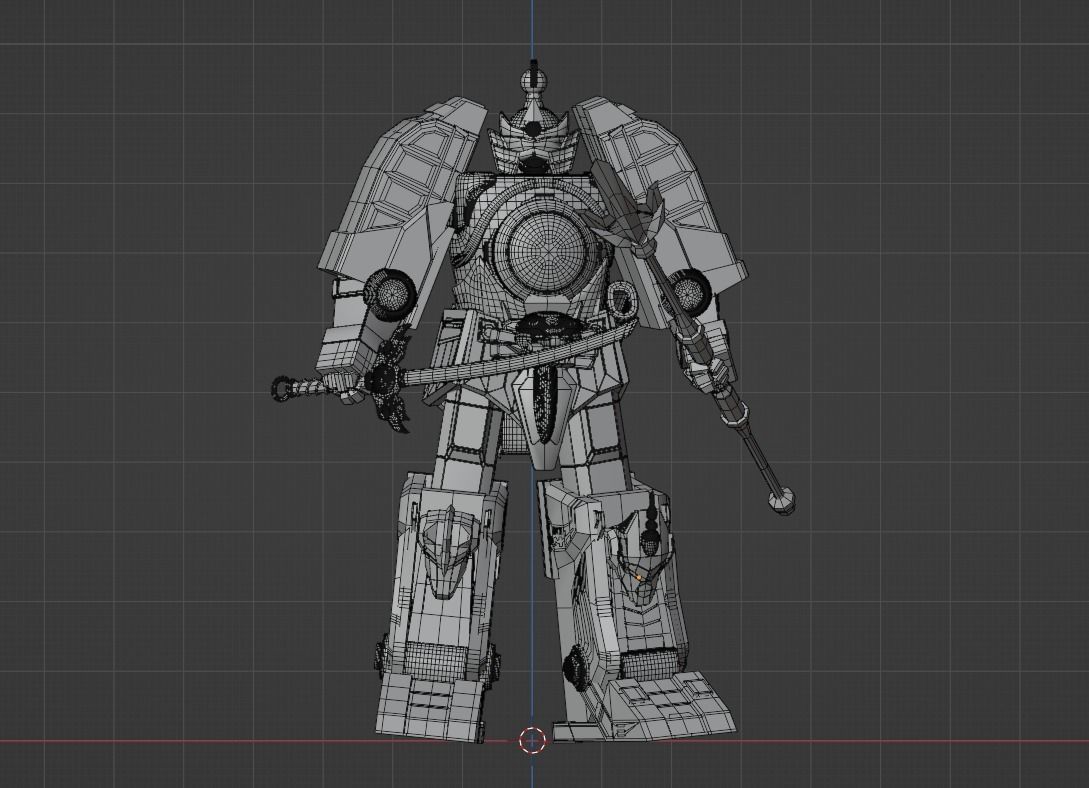 Thunder Megazord - Power Rangers Low-poly 3D model_11