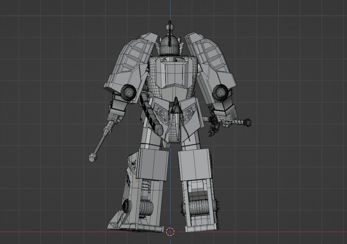 Thunder Megazord - Power Rangers Low-poly 3D model_13