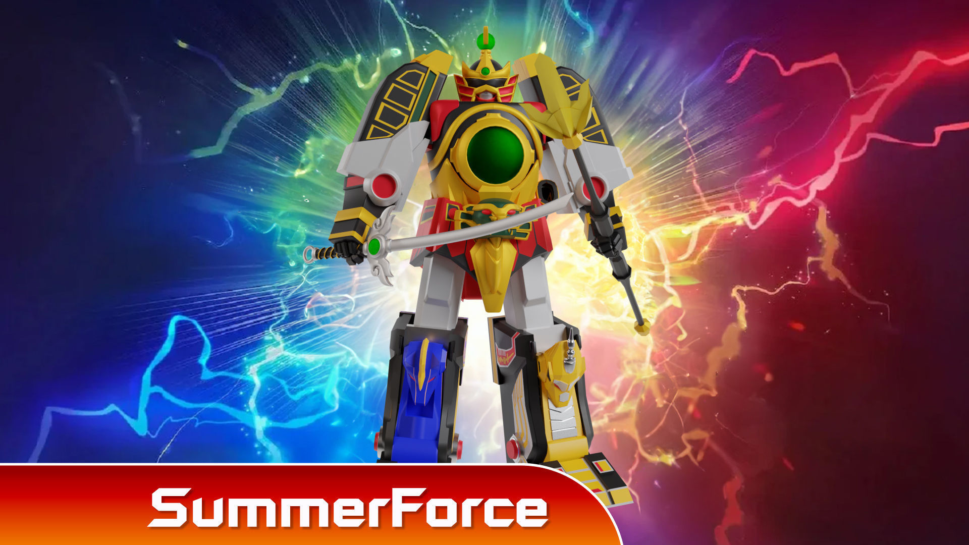 Thunder Megazord - Power Rangers Low-poly 3D model_2