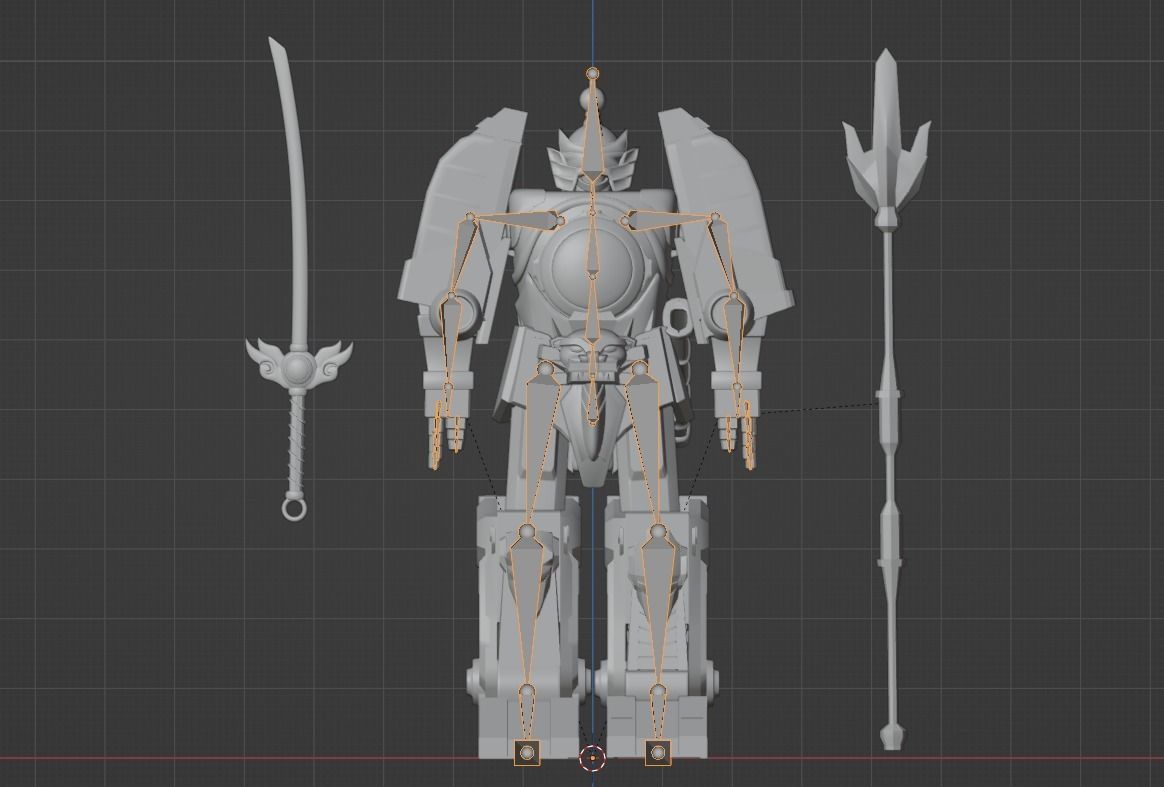 Thunder Megazord - Power Rangers Low-poly 3D model_16