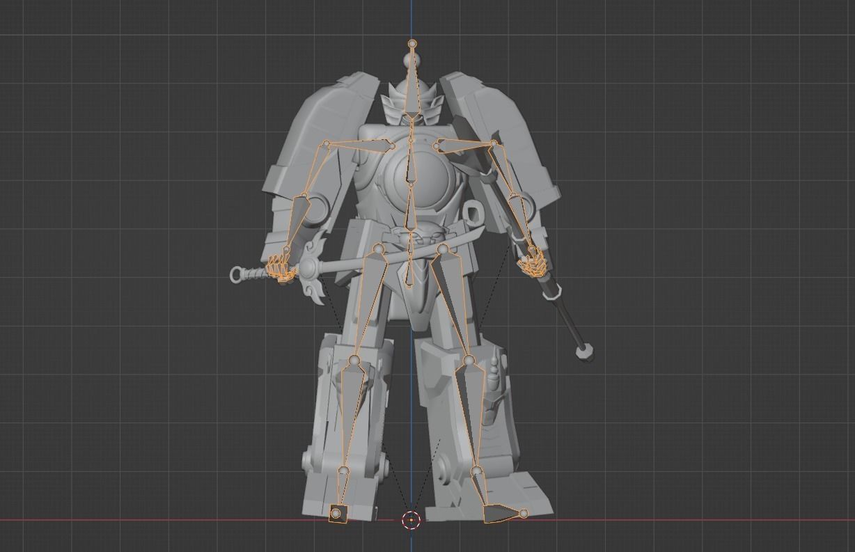 Thunder Megazord - Power Rangers Low-poly 3D model_15