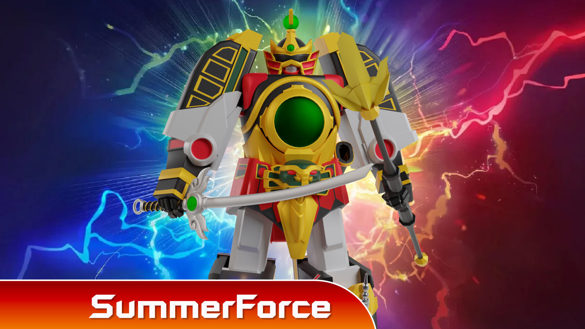 Thunder Megazord - Power Rangers Low-poly 3D model_1