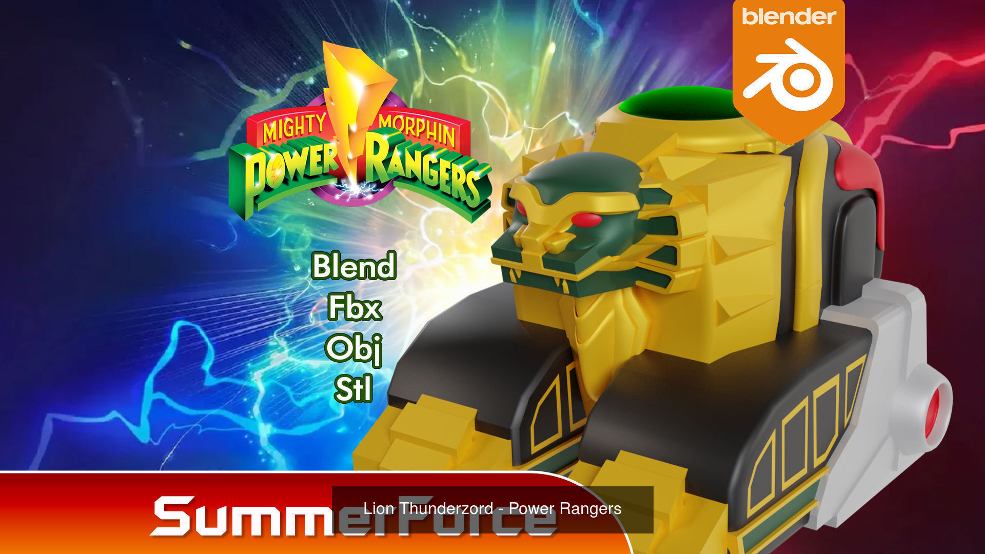 Thunderzord - Power Rangers 3D Model Collection_5