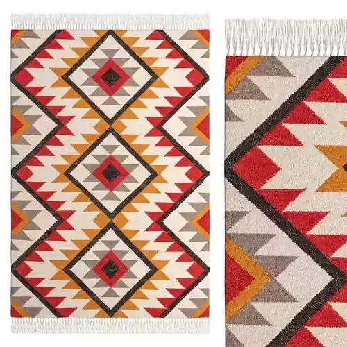 Hand Woven Kilim Zalan Red By Benuta